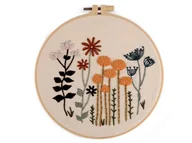 Pasmanteria - Zestaw Do Haftu Płaskiego Na Płótnie Plastikowy Tamborek I Mulina Wzór 1 - miniaturka - grafika 1