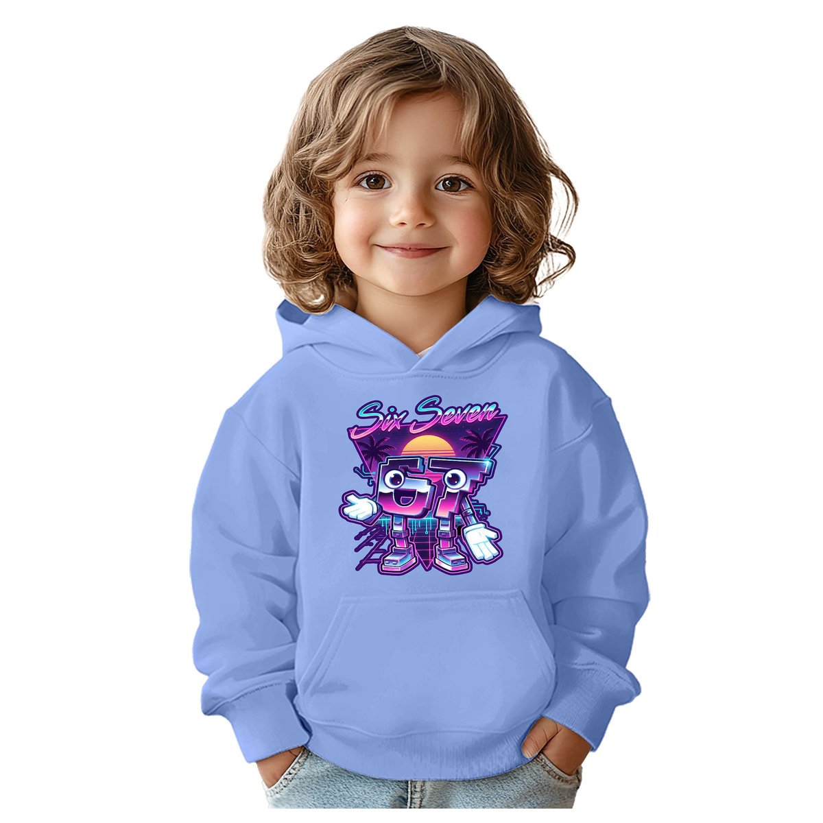 BLUZA DZIECIĘCA Z KAPTUREM 67 SIX SEVEN VIRAL 146-152 DLA DZIECKA PREZENT