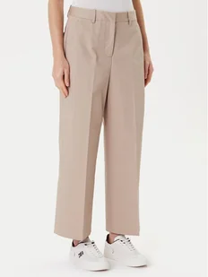 Tommy Hilfiger Spodnie materiałowe WW0WW45791 Beżowy Wide Leg - Spodnie sportowe damskie - miniaturka - grafika 1