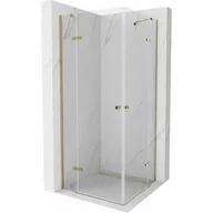 Kabiny prysznicowe - Mexen Roma Duo kabina prysznicowa uchylna 70x70 cm, transparent, złota - miniaturka - grafika 1