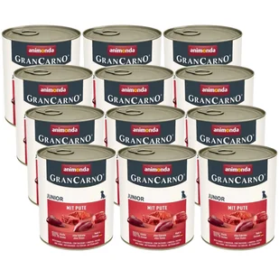 ANIMONDA GranCarno Junior smak: Indyk 12x800g - Mokra karma dla psów - miniaturka - grafika 1