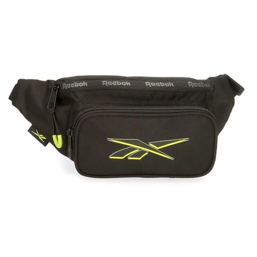 Reebok Berlin Torba biodrowa Czarny 35x13x5 cm Poliester by Joumma Bags, Czarny (Black), Talla única, regulowana kosmetyczka dwukomorowa