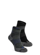 Skarpetki i podkolanówki sportowe - Skarpety turystyczne Salomon X Ultra Access Quarter 2-Pack - anthracite/black - miniaturka - grafika 1