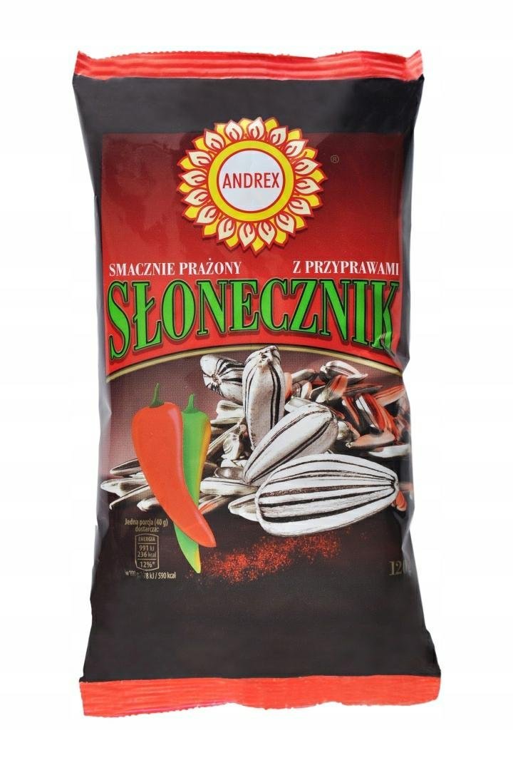 ANDREX SŁONECZNIK PRAŻONY Z PRZYPRAWAMI 120G