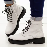 Botki damskie - Skórzane wt botki damskie na traperze Sergio Leone Bt25248-S - miniaturka - grafika 1