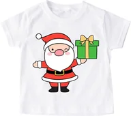 Koszulki dla dziewczynek - Koszulka z mikołajem dla dziecka mikołajek303 - miniaturka - grafika 1