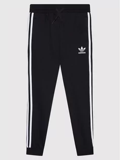 Spodnie i spodenki dla chłopców - Adidas Spodnie dresowe Trefoil 3-Stripes DV2872 Czarny Regular Fit - grafika 1