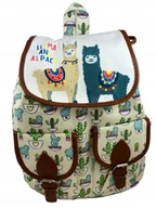 Plecaki szkolne i tornistry - DUŻY KOLOROWY WYTRZYMAŁY PLECAK SZKOLNY ALPAKI - miniaturka - grafika 1