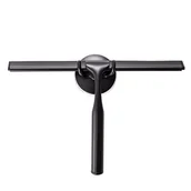 Myjki do okien - Ściągaczka prysznicowa ze stali nierdzewnej z mocnym hakiem z przyssawką do luster, okien i szkła, 10" czarna - miniaturka - grafika 1