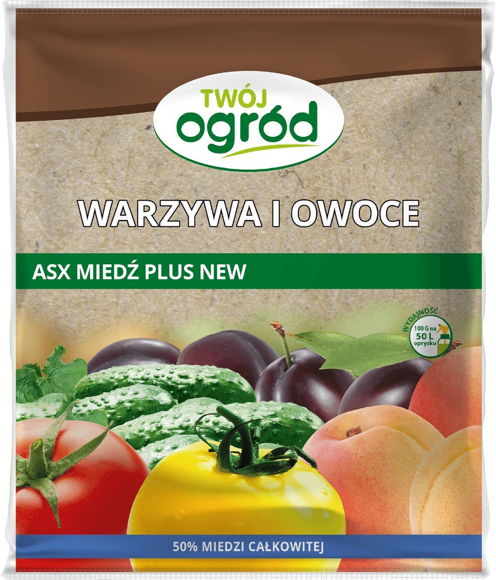 Nawóz ASX Miedź Plus New 50 WP trihydroksychlorek miedzi Twój Ogród - warzywa i owoce