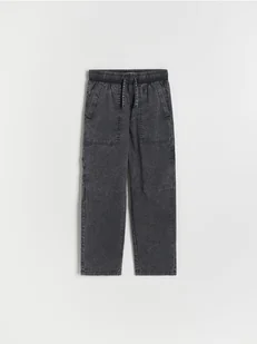 Reserved - Bawełniane spodnie - czarny - Spodnie i spodenki dla chłopców - miniaturka - grafika 1