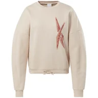 Bluzy damskie - Damska Bluza REEBOK MODERN SAFARI COVERUP HA1045 – Beżowy - miniaturka - grafika 1