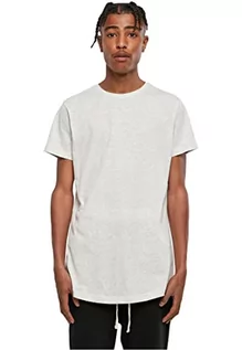 Koszulki męskie - Urban Classics Męski T-shirt z długim rękawem w kształcie liści, jasnoszary, 3XL - grafika 1