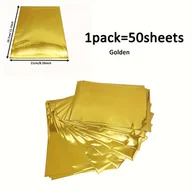 Rękodzieło - TEMU Alinacutle Metaliczna papierowa 50-pak A4, arkusze aluminiowe do tłoczenia na gorąco, laminowania, kompatybilne z drukarkami laserowymi, - miniaturka - grafika 1