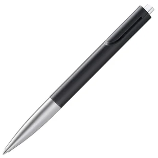 LAMY noto Długopis 283 – długopis w kolorze czarno-srebrnym z mechanizmem naciskowym – z wkładem o dużej pojemności – linia M, 1 sztuka (1 opakowanie) - Długopisy - miniaturka - grafika 1