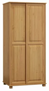 Szafa drewniana 2D nr6 drzwi przesuwne wieszak S80 olcha - Szafy - miniaturka - grafika 1
