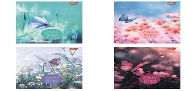Paczka Zeszyt A5 96K.Krata Okładka Laminowana Butterfly Meadow Mix 10 Sztuk