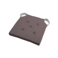 Poduszki na krzesła - Stof Poduszka na krzesło Duo 38x38 szara srebrna - miniaturka - grafika 1