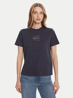 Koszulki i topy damskie - Calvin Klein Jeans T-Shirt Classic Monologo LV047D873G Granatowy Regular Fit - miniaturka - grafika 1