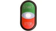 Inne akcesoria elektryczne - Eaton Napęd przycisku podwójny zielony/czerwony START-STOP z podświetleniem z samopowrotem M22S-DDL-GR-GB1/GB0 216703 216703 - miniaturka - grafika 1
