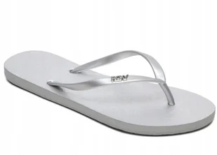 ROXY JAPONKI DAMSKIE SREBRNE Z LOGO 38 ŻKP - Klapki i japonki damskie - miniaturka - grafika 1