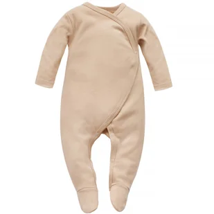 PINOKIO PAJAC WIAZANY LOVELY DAY BEIGE BEZ 50 - Pajacyki dla niemowląt - miniaturka - grafika 1