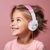 Słuchawki - OTL Hello Kitty HK1374 Różowo-biały - miniaturka - grafika 1
