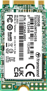 Dysk SSD Transcend MTS425S 250GB M.2 2242 SATA III (TS250GMTS425S) - Dyski SSD - miniaturka - grafika 1