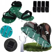 Wertykulatory i aeratory - AERATOR OGRODOWY SANDAŁY NAKŁADKI NA BUTY Z KOLCAMI DO TRAWNIKÓW NAKŁUWACZ - miniaturka - grafika 1