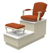 Fotele kosmetyczne - LOUISE Fotel do pedicure Rodzaj obicia: Skaj Basic - miniaturka - grafika 1