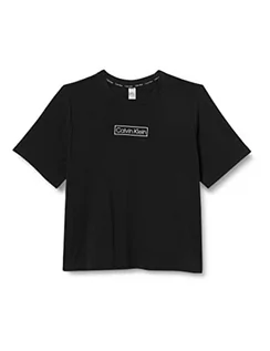 Koszulki i topy damskie - Calvin Klein Damska piżama z okrągłym dekoltem (Plus) top, czarna, XL - grafika 1