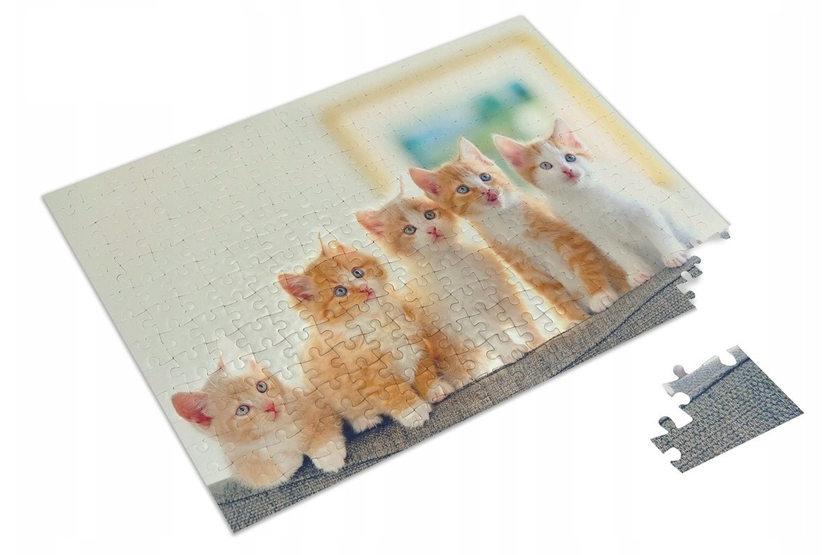 PUZZLE Koty Kotki Słodkie Zwierzątka Prezent + IMIĘ Pudełko A3 252 el. #15