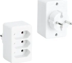 Bachmann BACHMANN multi-wtyczka 3xEuro, biała 3x2.5A/230V - Gniazdka elektryczne - miniaturka - grafika 1