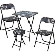 Meble turystyczne - Meble campingowe PATIO 47649 Flower Czarny - miniaturka - grafika 1