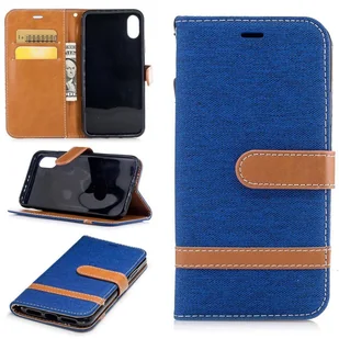 Etui na telefon komórkowy Apple iPhone XS Jeans Cover Niebieski - Etui i futerały do telefonów - miniaturka - grafika 1