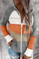 Bluzy damskie - OMG Damska bluza Euphinix wielokolorowa XL zapinana na zamek błyskawiczny - miniaturka - grafika 1