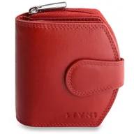 Portfele - Portfel Damski Skórzany STEVENS Czerwony z Zabezpieczeniem RFID - miniaturka - grafika 1