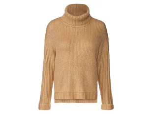esmara® Sweter damski z golfem (Beżowy, S (36-38)) - Swetry damskie - miniaturka - grafika 1