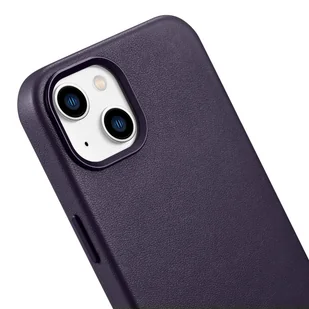 iCarer Case Leather pokrowiec etui z naturalnej skóry do iPhone 14 ciemnofioletowy (WMI14220705-DP) (kompatybilne z MagSafe) - Etui i futerały do telefonów - miniaturka - grafika 9