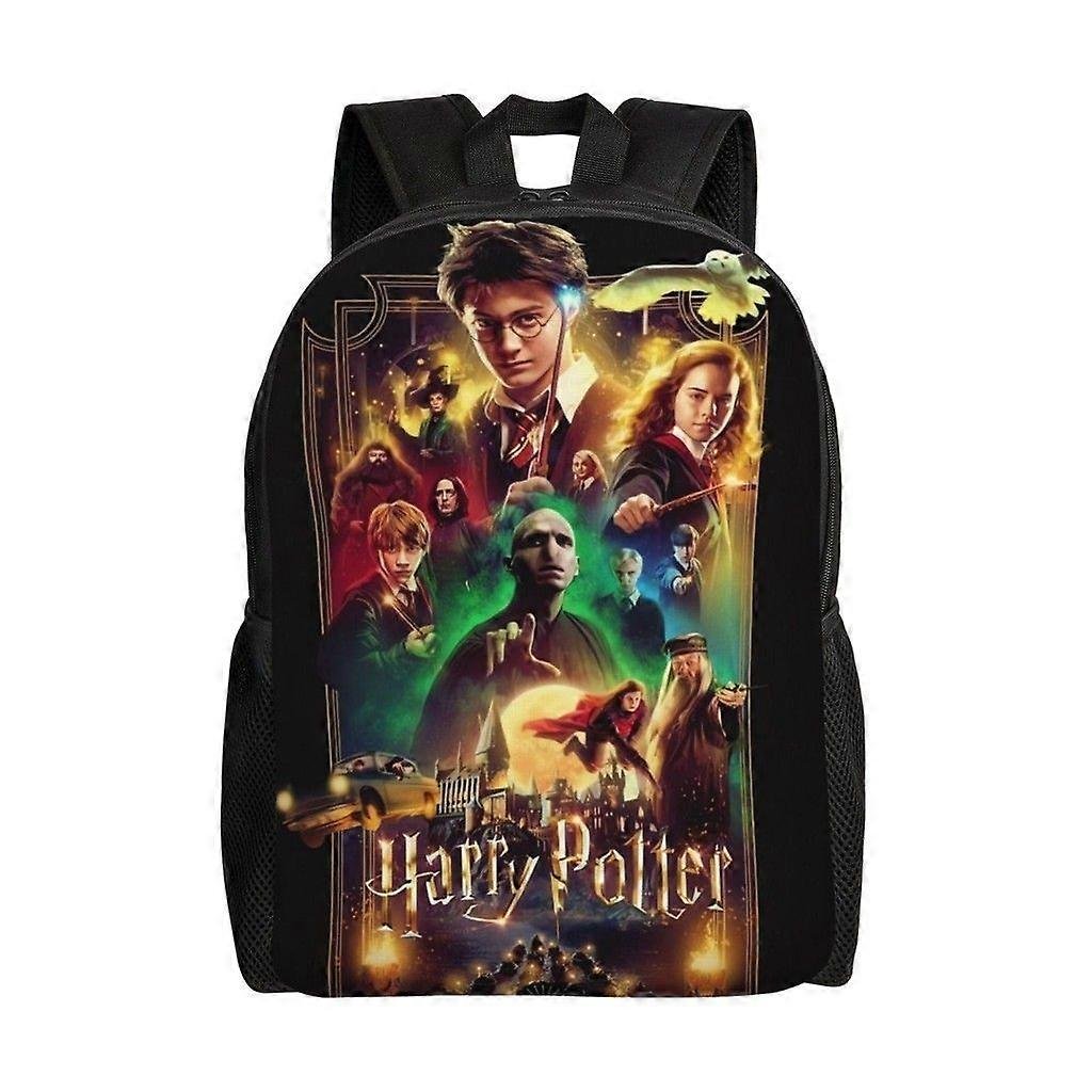 Harry Potter Wszechstronny plecak Zmywalny plecak szkolny w stylu casual Modna torba na komputer z tkaniny Oxford Unisex-hjka2813