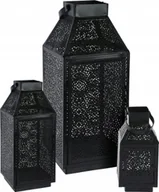Dekoracje domu - Home Styling Collection Zestaw 3 metalowych lampionów w różnych rozmiarach - miniaturka - grafika 1