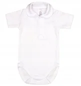 Body dla niemowląt - Body KR KOŁNIERZYK ZAOKRĄGLONY Eleganckie DLA DZIEWCZYNKI BIAŁE r 98 KLEKLE - miniaturka - grafika 1