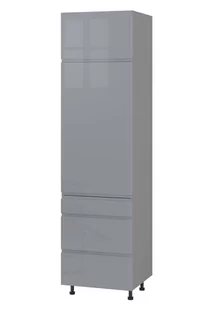 Rimini Słupek Ds3-60-220 Hk-Xs_Modern Lewy Szary Połysk - Meble kuchenne - miniaturka - grafika 1