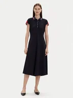 Sukienki - Tommy Hilfiger Sukienka codzienna WW0WW41269 Granatowy Regular Fit - miniaturka - grafika 1