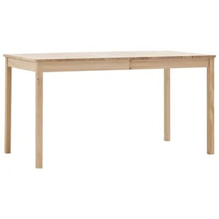vidaXL Stół do jadalni, 140 x 70 x 73 cm, drewno sosnowe - Stoły - miniaturka - grafika 1