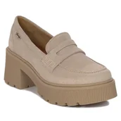 Półbuty damskie - Maciejka Półbuty Damskie Na Obcasie Platforma Beż-40 - miniaturka - grafika 1