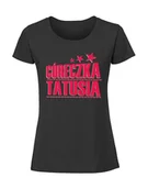 Koszulki i topy damskie - Damska koszulka z nadrukiem - Córeczka Tatusia czarny XL - miniaturka - grafika 1