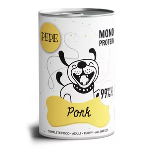 PEPE MONO PROTEIN Pork (wieprzowina) 400g - Mokra karma dla psów - miniaturka - grafika 1