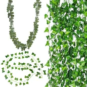 Sztuczne kwiaty - Sztuczny bluszcz Roślina wisząca na ścianę lub balkon Heckermann 12szt / 25,2m - miniaturka - grafika 1