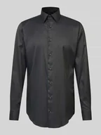 Koszule męskie - Koszula biznesowa o kroju regular fit z wiskozy z kołnierzykiem typu kent model ‘Joe’ - miniaturka - grafika 1